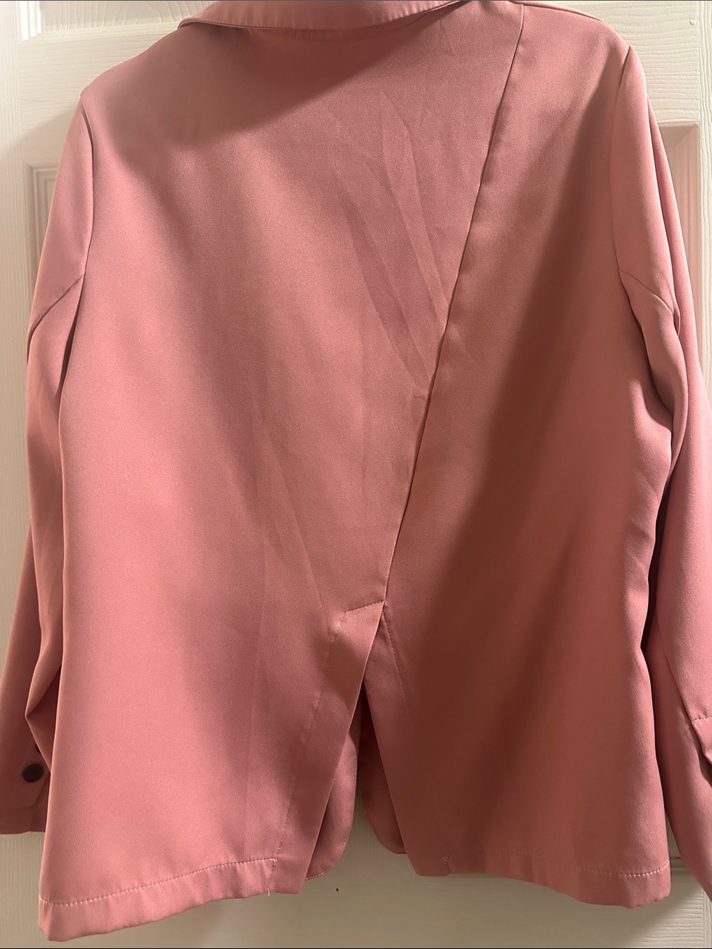 Women’s Blush Pink Single-Button Blazer - Picture 2 of 4